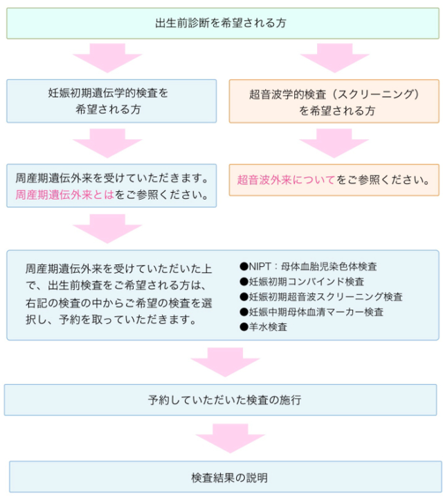 関西医科大学付属病院
出生前診断フロー